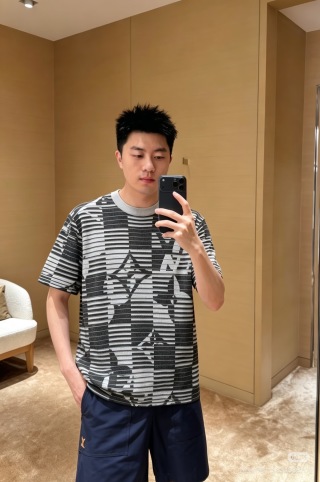 루이비통st 착시효과 니트 반팔