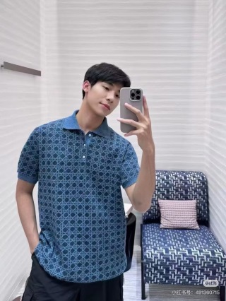 디올st 까나쥬 자카드 폴로 니트 반팔